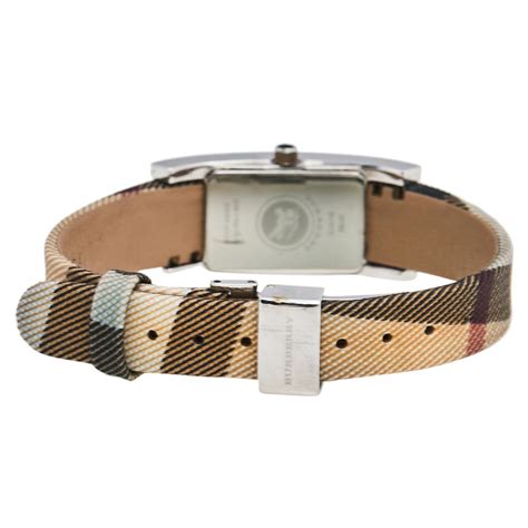 burberry bu9505|BURBERRY Stainless Steel Calfskin 20mm Heritage Nova.